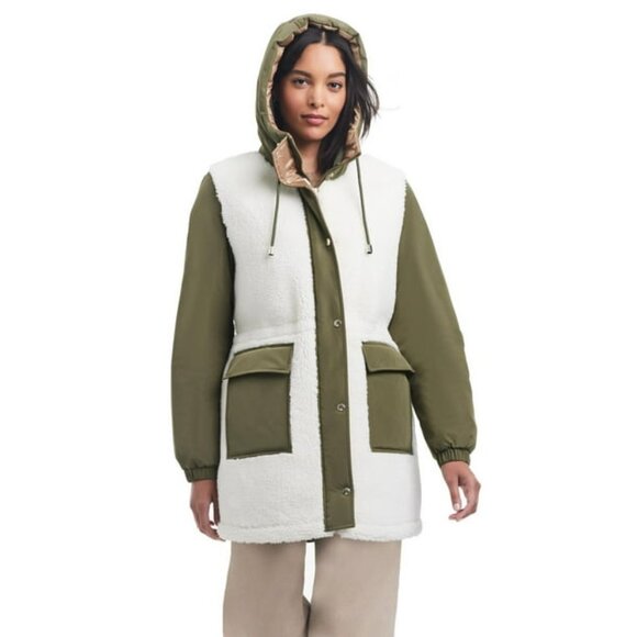 Brand New Sam & Libby Women's Mid-Length Parka With Sherpa Front Panel - Size M - Picture 6 of 6